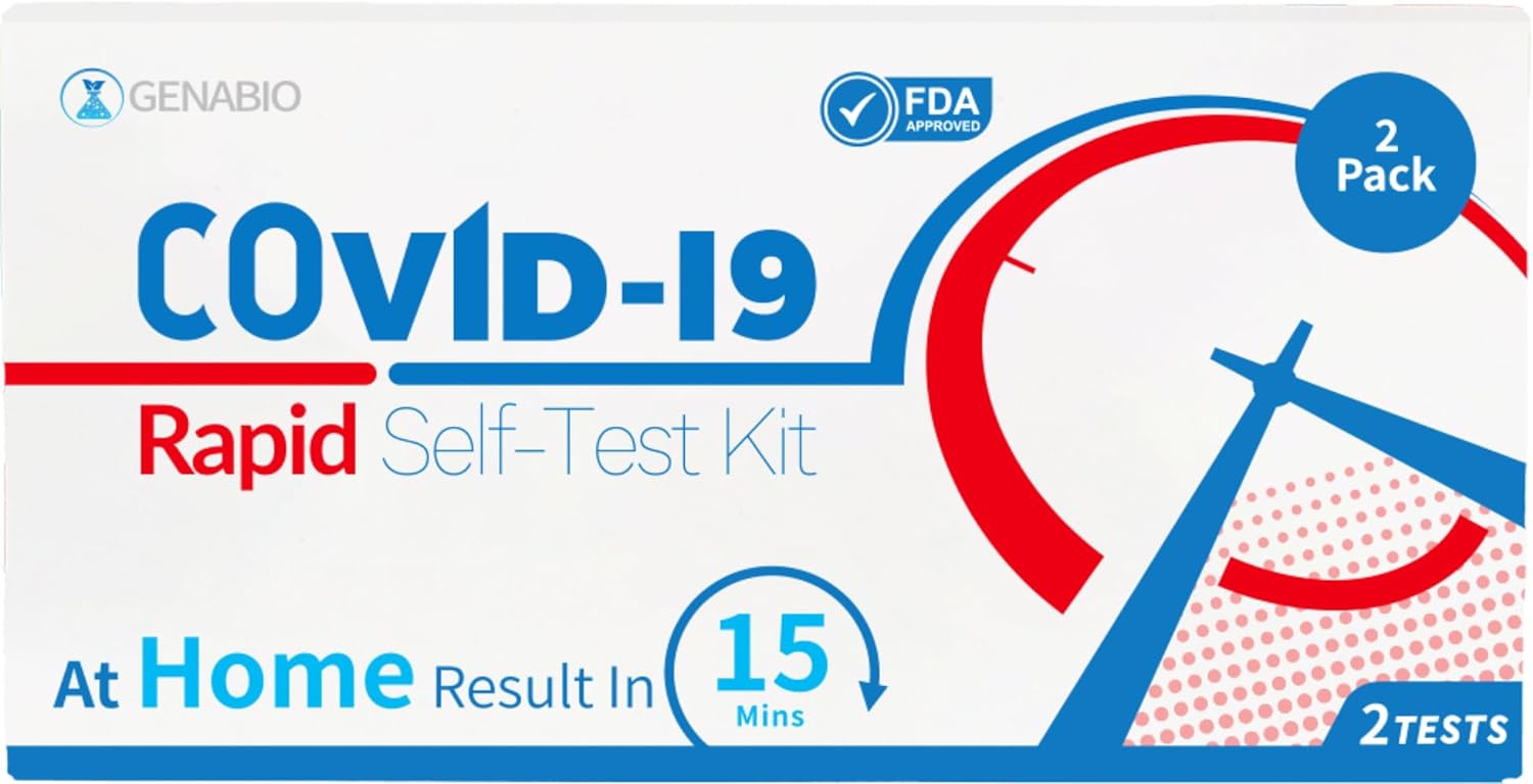 Genabio Home Test 2 Pack Rapid Self-Test Kit