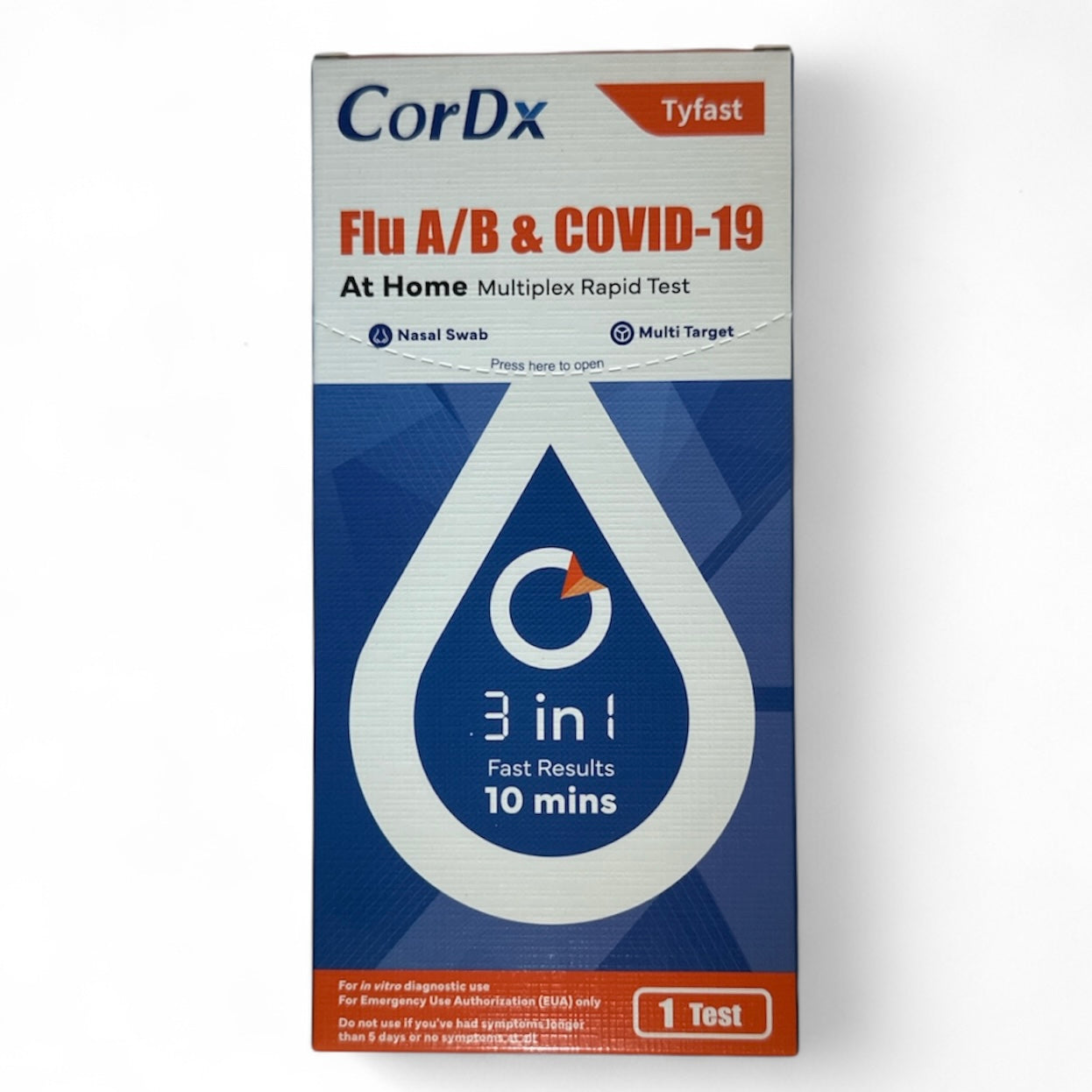 CorDx TyFast Combo - At Home Multiplex Rapid Test
