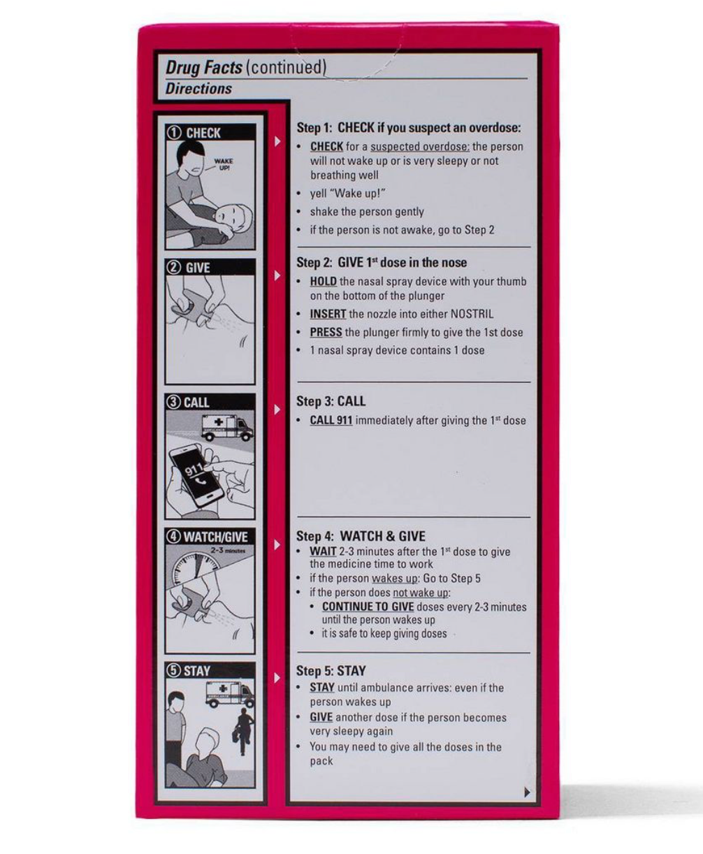 NARCAN (Naloxone) Nasal Spray 4mg Single Dose Opioid Overdose Emergency Treatment - 2ct