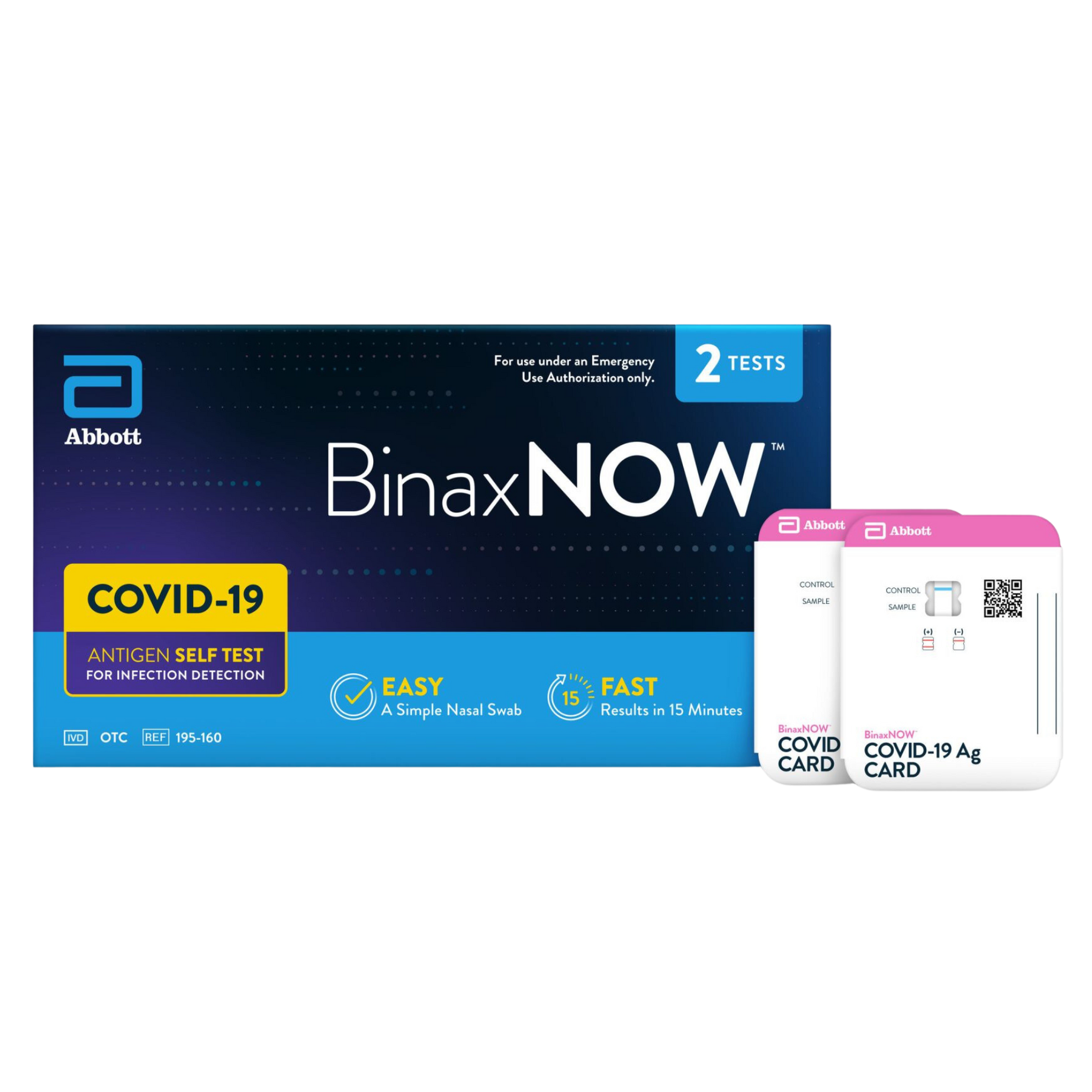 Binaxnow Covid-19 Test Box with the Covid-19Ag Card next to the box