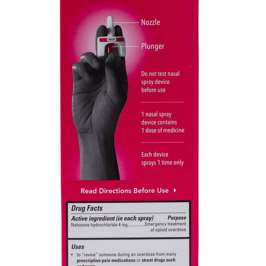 NARCAN (Naloxone) Nasal Spray 4mg Single Dose Opioid Overdose Emergency Treatment - 2ct
