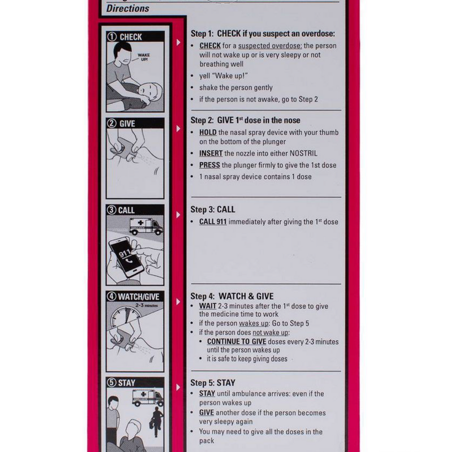 NARCAN (Naloxone) Nasal Spray 4mg Single Dose Opioid Overdose Emergency Treatment - 2ct