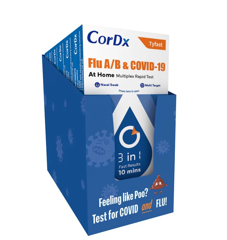 CorDx TyFast Combo - At Home Multiplex Rapid Test