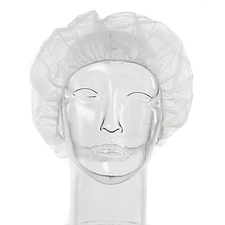 19" White Bouffant Caps (1 Case- 1,000 pieces)